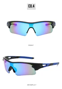 Sport-Sonnenbrille für Damen und Herren, winddichte Outdoor-Fahrradbrille mit bunten Gläsern.