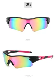 Fahrradsonnenbrille fur Damen und Herren winddichte Outdoor Sport Angelbrille bunte Glaser