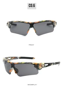 Herren Camo Sport Sonnenbrille fuer Radfahren Angeln Outdoor winddichte Schutzbrille 1Stk