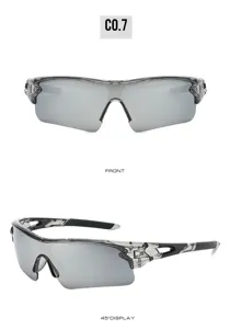 Sportliche Radbrille mit umlaufenden grauen Schutzgläsern für Outdoor-Aktivitäten.