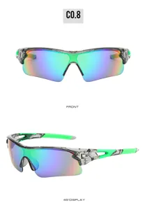Fuer Radfahren sportliche Sonnenbrille mit bunten Glaesern, winddichte Outdoor-Brile.