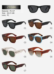 Square polarized sunglasses for women men retro fashion UV400 outdoor stylish shades