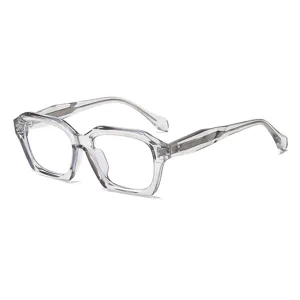 Lunettes anti-lumiere bleue monture epaisse transparente style vintage pour homme et femme