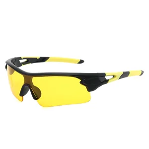 Sport Radfahren Sonnenbrille Outdoor winddichte Angelbrille Herren Damen gelbe Gläser