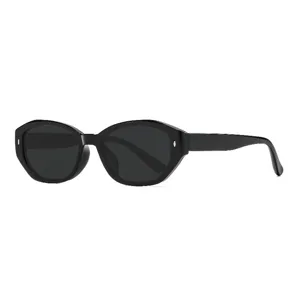 Retro Katzenauge Sonnenbrille Damen Herren polarisiert Vintageschwarz Stil Mode Brille