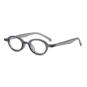 Montura de gafas vintage pequeña redonda para mujer y hombre, clásica montura ovalada.