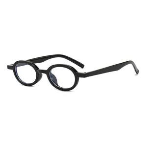 Montura de gafas redonda negra retro para hombre y mujer, estilo vintage optico clasico.