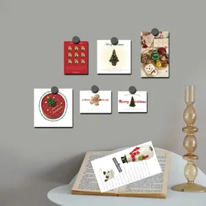 Set de tarjetas decorativas navideñas INS, postales de pared para decoración de habitaciones.