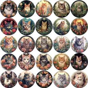 Ensemble d'autocollants étanches de chat mignon détail montrant divers motifs pour casque de skate
