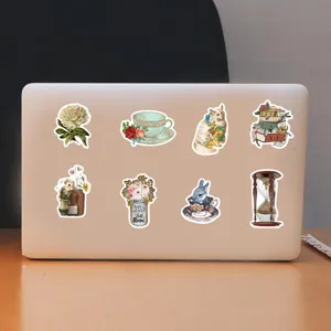 Vintage aesthetic waterproof stickers decorative set for laptop guitar journal notebooks.