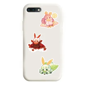 Schutzhülle für das Smartphone mit niedlichen Motten-Anime-Figuren, stilvoll und einzigartig.