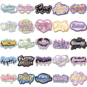 Kleurrijke cartoon graffiti letter waterdichte stickers decoratieve emblemen