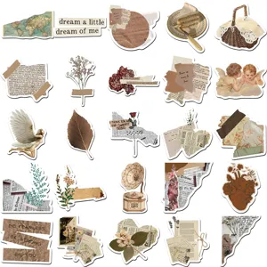 Vintage decorative scrapbooking stickers aesthetic journal waterproof sticker pack