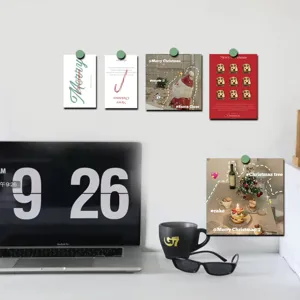 Tarjetas decorativas navideñas estilo ins, 10 postales de pared para dormitorio y salón.