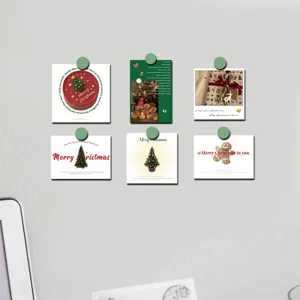 Set de tarjetas decorativas navideñas estilo INS, postales de pared para dormitorio.