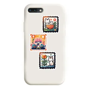 Lindo pegatinas retro de sello de dibujos animados para decoración DIY impermeable en ordenador.