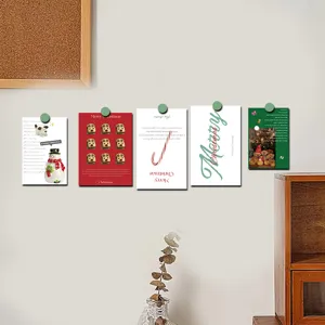 Set de 10 tarjetas de felicitación navideñas estilo INS postales decorativas para pared.