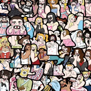50 Pcs Stickers Rigolos Dessin Animé Imperméables Autocollants pour Ordinateur Guitare