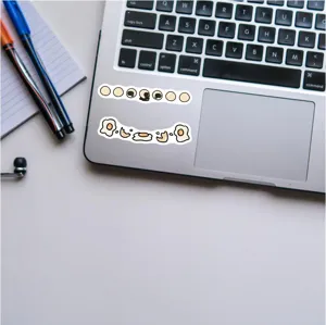 Set de pegatinas decorativas de separador de huevo frito de dibujos animados impermeable