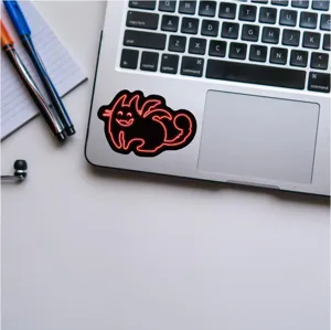 Halloween neon cartoon cat waterproof sticker decal for journal skateboard laptop decoration.