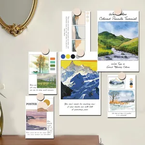 Dekorative Landschaftskunst Postkarten Set Wandkunstdrucke mit inspirierenden Zitaten für