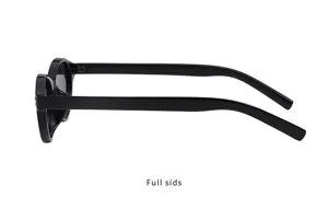Modische Retro Katzenaugen Sonnenbrille für Damen, kleine ovale Fassung mit schicken Nieten.