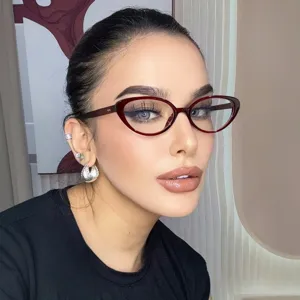 Retro Katzenauge Sonnenbrille Für Damen Herren Leichte Kunststoffgestell Anti Blaulicht Brille Kleine Rahmen Mode Brille