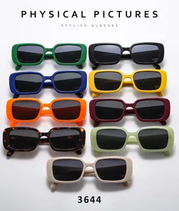 Retro Rechteckige Sonnenbrille für Damen und Herren, dicker Rahmen Vintage Brille.