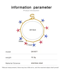 Gedetailleerd overzicht van zomerse oceaan stijl zeester enkelbandje, roestvrij staal.