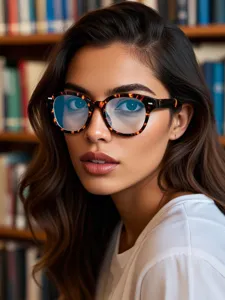 Vintage Retro runde Schildpatt Blaulichtfilter Brille für Damen, leichterer Rahmen.