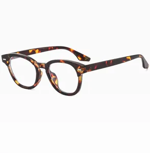 Retro Schildpatt runder Brillenfassung Rahmen, leichte Kurzsichtigkeit optische Brille.