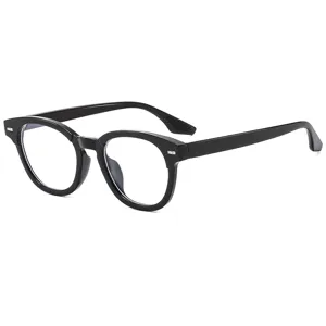 Klassische schwarze Vintage runde optische Brillenmontur für Damen und Herren im Alltag