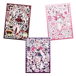 Gothic sweet cool anime sticker sheet set cute devil angel dress up decorative stickers for phone