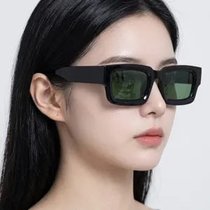 Retro Rectangle Sunglasses PC Frame AC Lens UV400 Protection Fashion Square Eyewear For Men Women Outdoor Travel