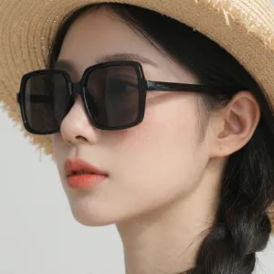 Retro Square Sunglasses UV400 Protection Large Frame Fashion Outdoor Travel Shades Unisex Eyewear