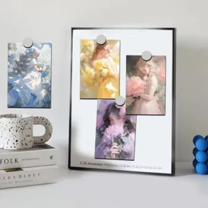 Tarjetas decorativas de niña de flores postal estética arte de pared para dormitorio