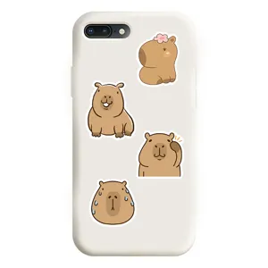 Cute cartoon capybara waterproof stickers for phone case DIY decoration 50pcs pack