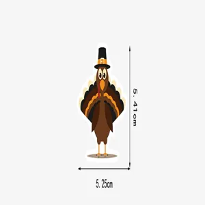 Thanksgiving kalkoen sticker decal voor telefoonhoesje, waterfles en gitaar decoratie.