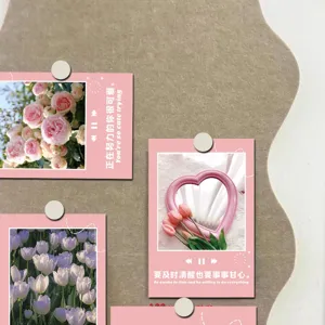 Aesthetic pink decorative cards set with floral and quote designs for wall room decor.