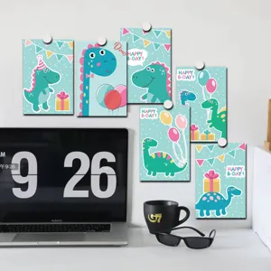 Cute dinosaur birthday cards wall postcards set for bedroom living room decor 10pcs