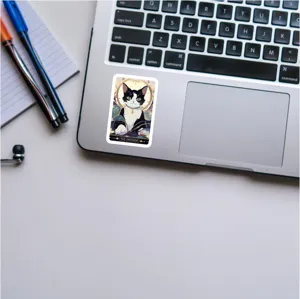 Cute cartoon cat tarot sticker waterproof vinyl decal for laptop phone water bottle.