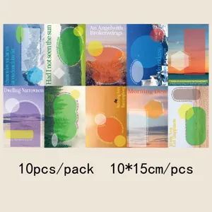 Set of 10 aesthetic decorative wall postcards cards for bedroom and living room decor.