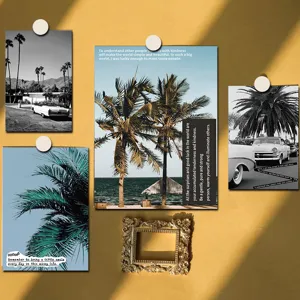 Scenic Decorative Cards Postcards Vintage Landscape Art Pictures Wall Collage Kit For Bedroom Living Room Home Decor