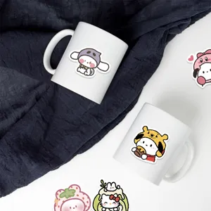 Cute cartoon sticker waterproof decorative decal for phone case journal cup water bottle 50pcs