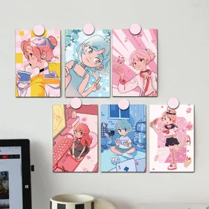 Cute anime girl decorative postcards set aesthetic room wall art cards for bedroom decor