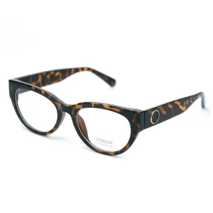 Occhiali luce blu forma gatto tartaruga montatura ottica elegante da donna stile chic