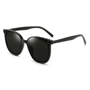 2022 Nouvelles Lunettes de Soleil Polarisées Femme Protection UV Monture Ronde Noire