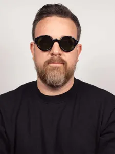 Klassische Vintage-Sonnenbrille mit runden, schwarzen dicken Rahmen für Damen und Herren Retro Style.