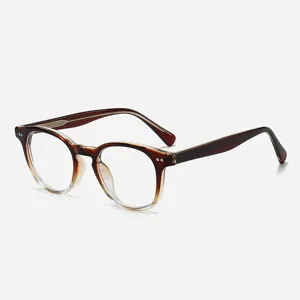 Montura de gafas óptica clásica con degradado carey para hombres y mujeres, estilo retro.