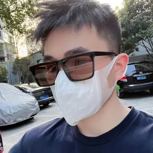 Herren stilvolle quadratische rahmen polarisierte sonnenbrille fuer fahren UV schutz